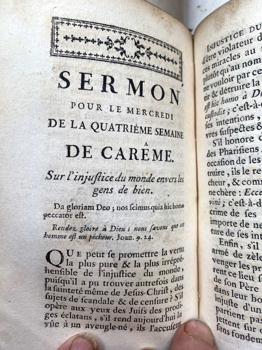 Maroquin rouge de la Maison de Joinville", Louis d'Orléans"  Carême de Massillon. In 12 de 1745-photo-7