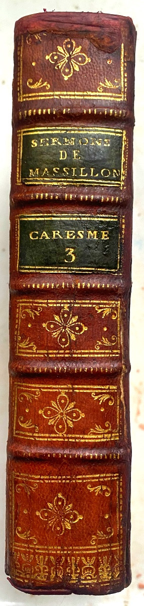 Maroquin rouge de la Maison de Joinville", Louis d'Orléans"  Carême de Massillon. In 12 de 1745