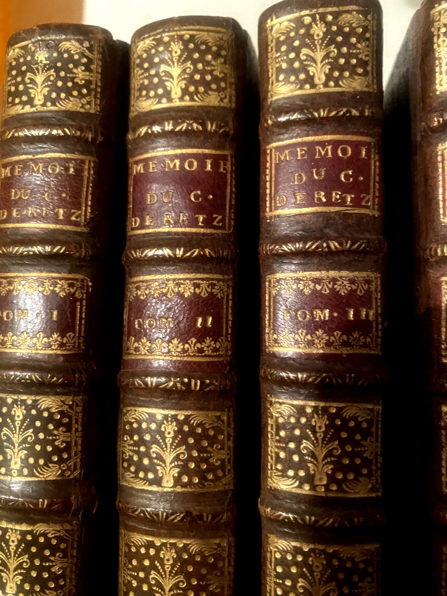 Mémoires du Cardinal de Retz ( Ce qui s'est .minorité de Louis XIV) 4 Vol. In 12 Amsterdam 1723-photo-2