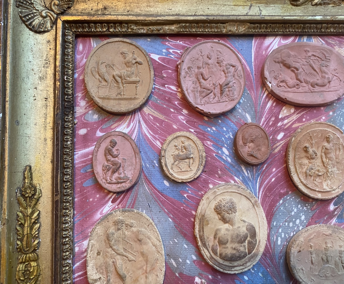 Collection d'empreintes "Grand Tour",  XIXème en terra-cotta, " Castello Di Sammezzani" Toscane-photo-4