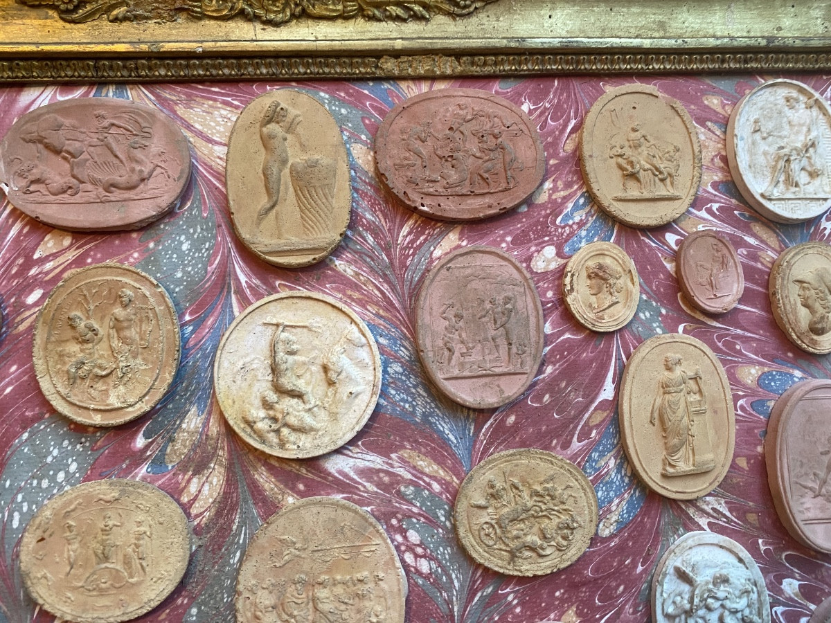Collection d'empreintes "Grand Tour",  XIXème en terra-cotta, " Castello Di Sammezzani" Toscane-photo-1