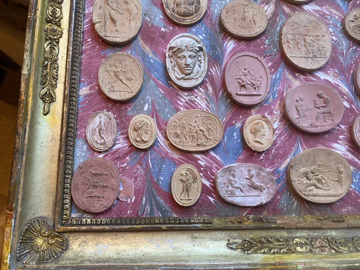 Collection d'empreintes "Grand Tour",  XIXème en terra-cotta, " Castello Di Sammezzani" Toscane-photo-3
