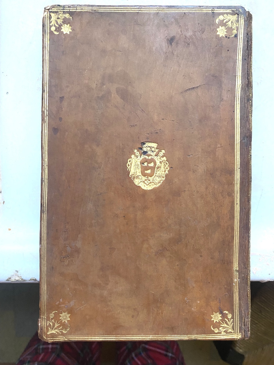 Grand In 8 , veau  aux Armes: R de Massy , 1777 , Thèse des deux Lois. - Thèses Utriusque Juris-photo-2