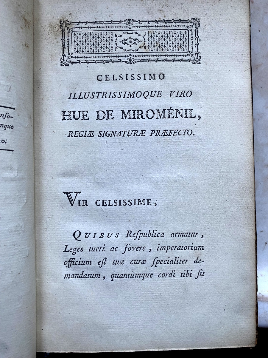 Grand In 8 , veau  aux Armes: R de Massy , 1777 , Thèse des deux Lois. - Thèses Utriusque Juris-photo-2