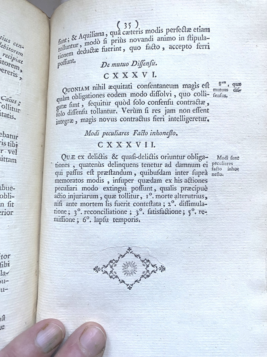 Grand In 8 , veau  aux Armes: R de Massy , 1777 , Thèse des deux Lois. - Thèses Utriusque Juris-photo-8