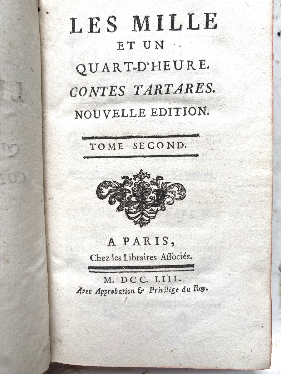 2 Vol. In 12 "the Thousand And One Quarter Hours, Tatar Tales. New Edition. Paris 1753-photo-3