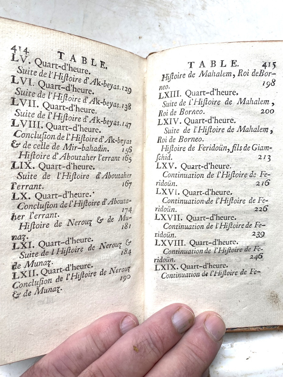 2 Vol. In 12 "the Thousand And One Quarter Hours, Tatar Tales. New Edition. Paris 1753-photo-5
