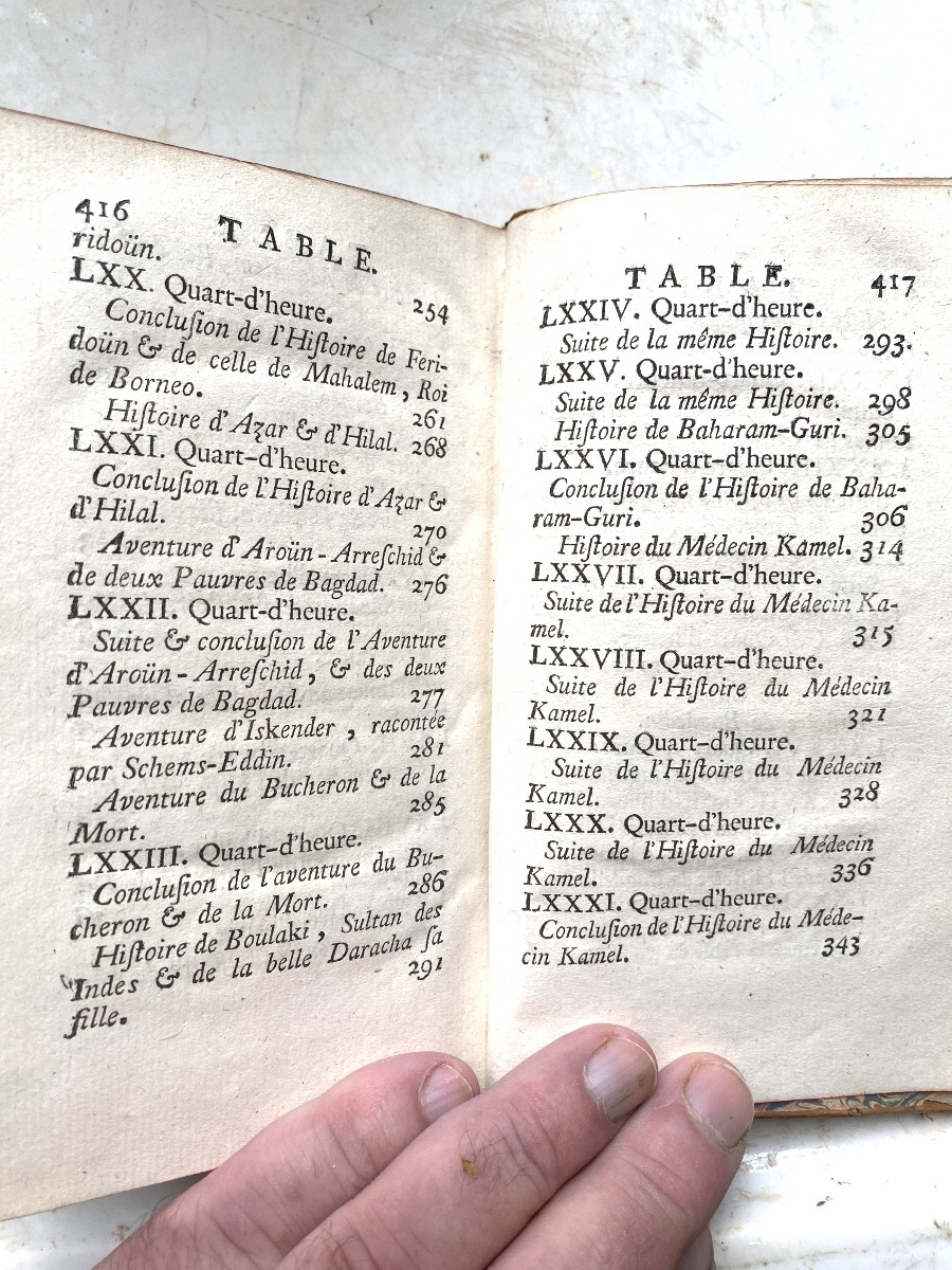 2 Vol. In 12 "the Thousand And One Quarter Hours, Tatar Tales. New Edition. Paris 1753-photo-6