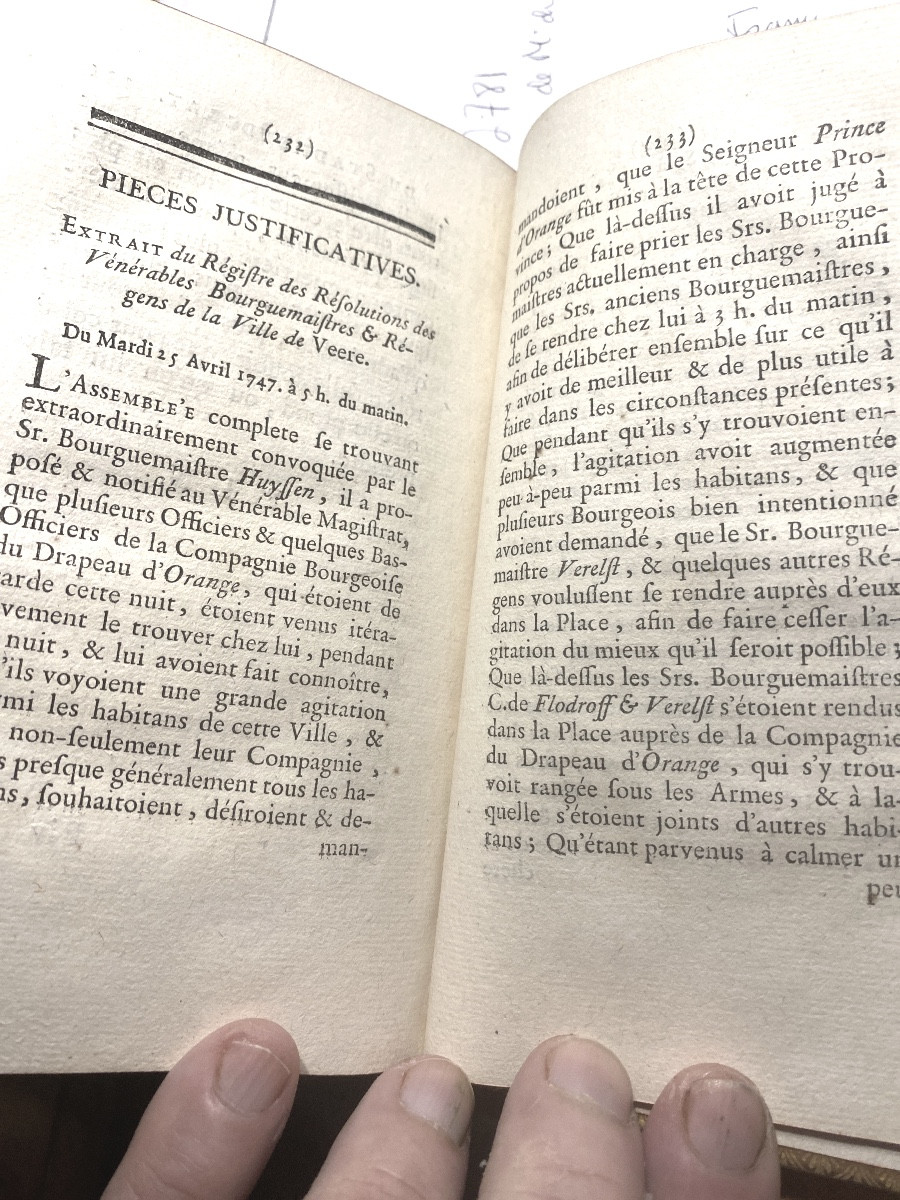 "Histoire du Stadhouderat" depuis son origine jusqu'à présent par Mr l'Abbé Raynal la Haye 1748-photo-7
