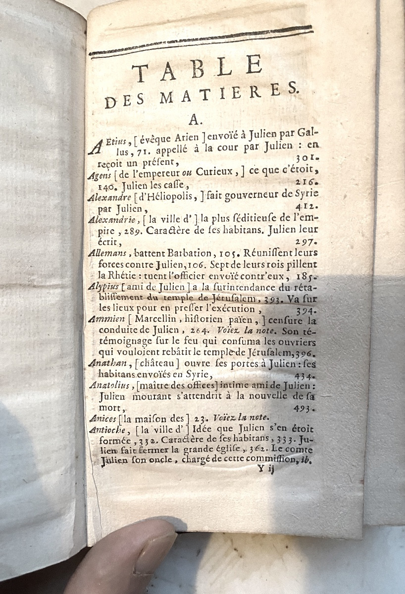 Vie de l’Empereur Julien par l’abbé De La Bleterie . Belle. Ed.  Paris 1746 .1 vol In 12-photo-6