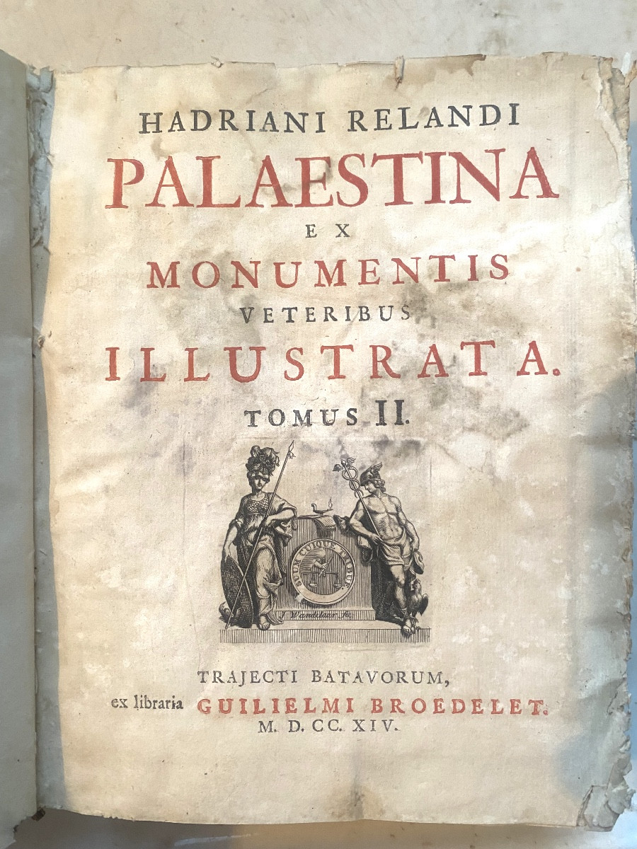 Rare Book On Palestine 1714 "hadriani Relandi" Palaestina Ex Monumentis Veteribu Illustr.-photo-3