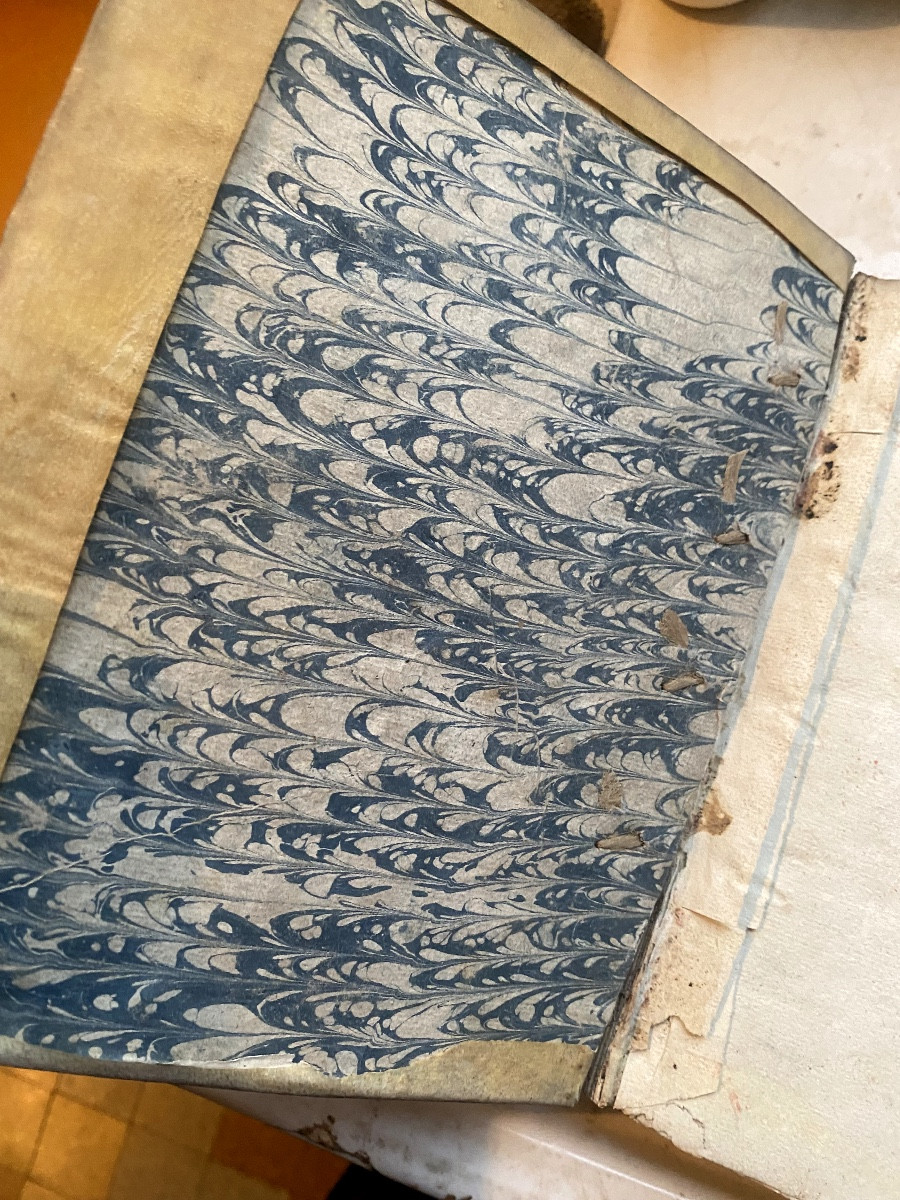 In-quarto  velin  du Collège Académique de l'Abbaye Royale de St. Vaast rare manuscrit de thèse-photo-4