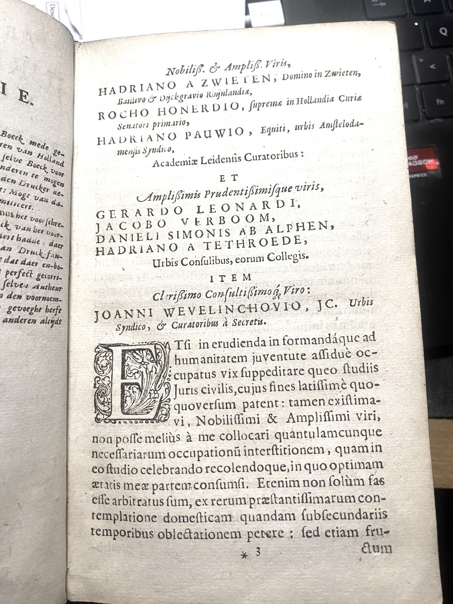 Fort Vol.I, 8 en velin à rabats d'Arnoldi Vinni JC. De Jurisprudence Civile en , 4 Livres ,1664-photo-2