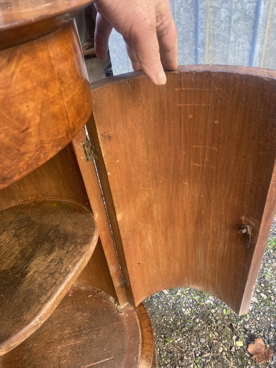 Sobre et élégant Somno en acajou plaqué  plateau massif ,époque Premier Empire , plateau XIXème-photo-3