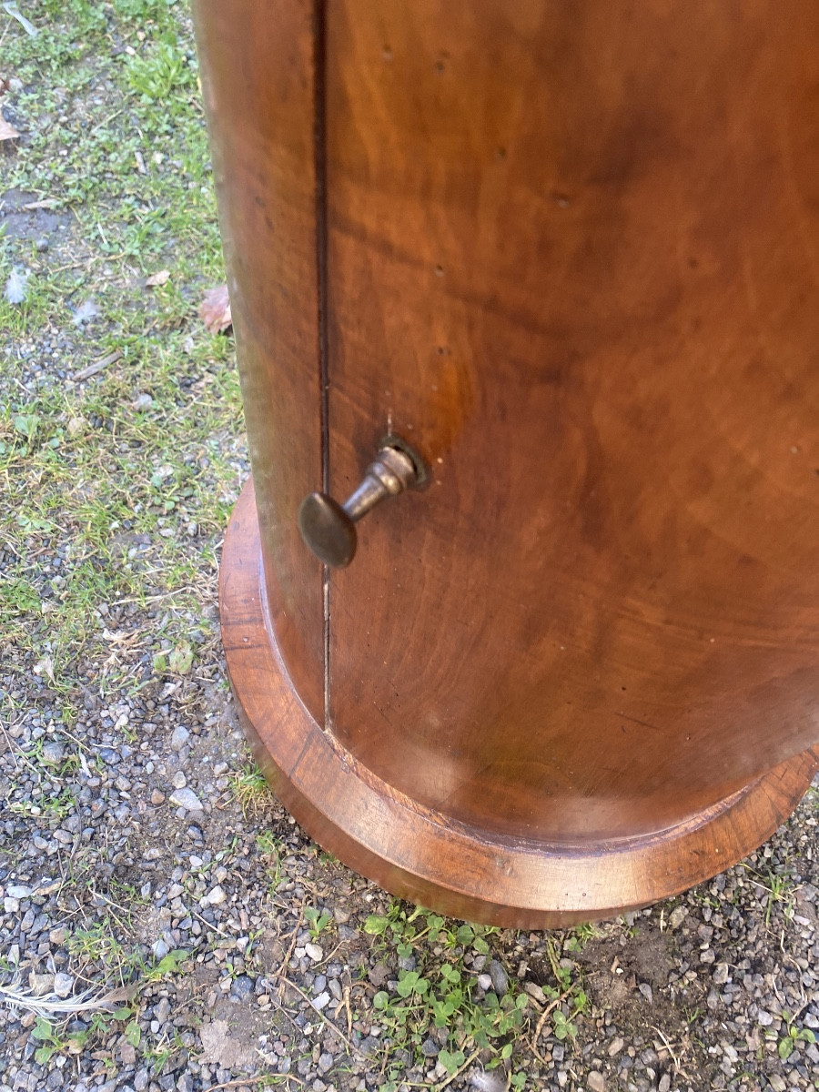 Sobre et élégant Somno en acajou plaqué  plateau massif ,époque Premier Empire , plateau XIXème-photo-8