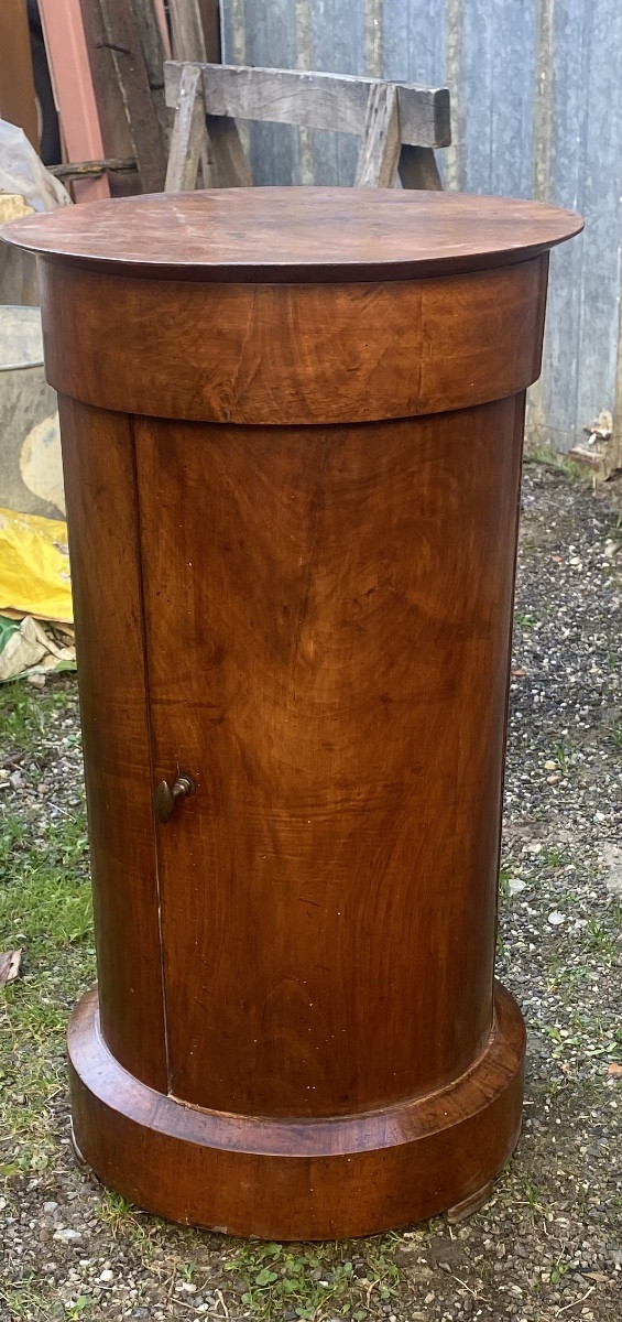 Sobre et élégant Somno en acajou plaqué  plateau massif ,époque Premier Empire , plateau XIXème