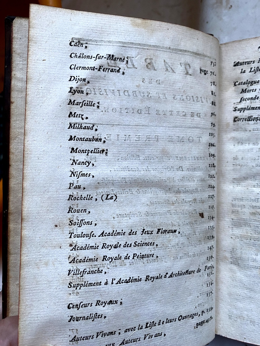 2 Beaux Vol.In 12 :"La France Littéraire",  sur les Académies , les Auteurs et leurs Ouvrages-photo-1