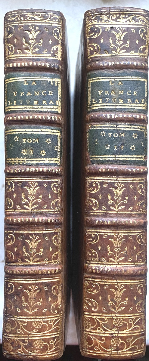 2 Beaux Vol.In 12 :"La France Littéraire",  sur les Académies , les Auteurs et leurs Ouvrages