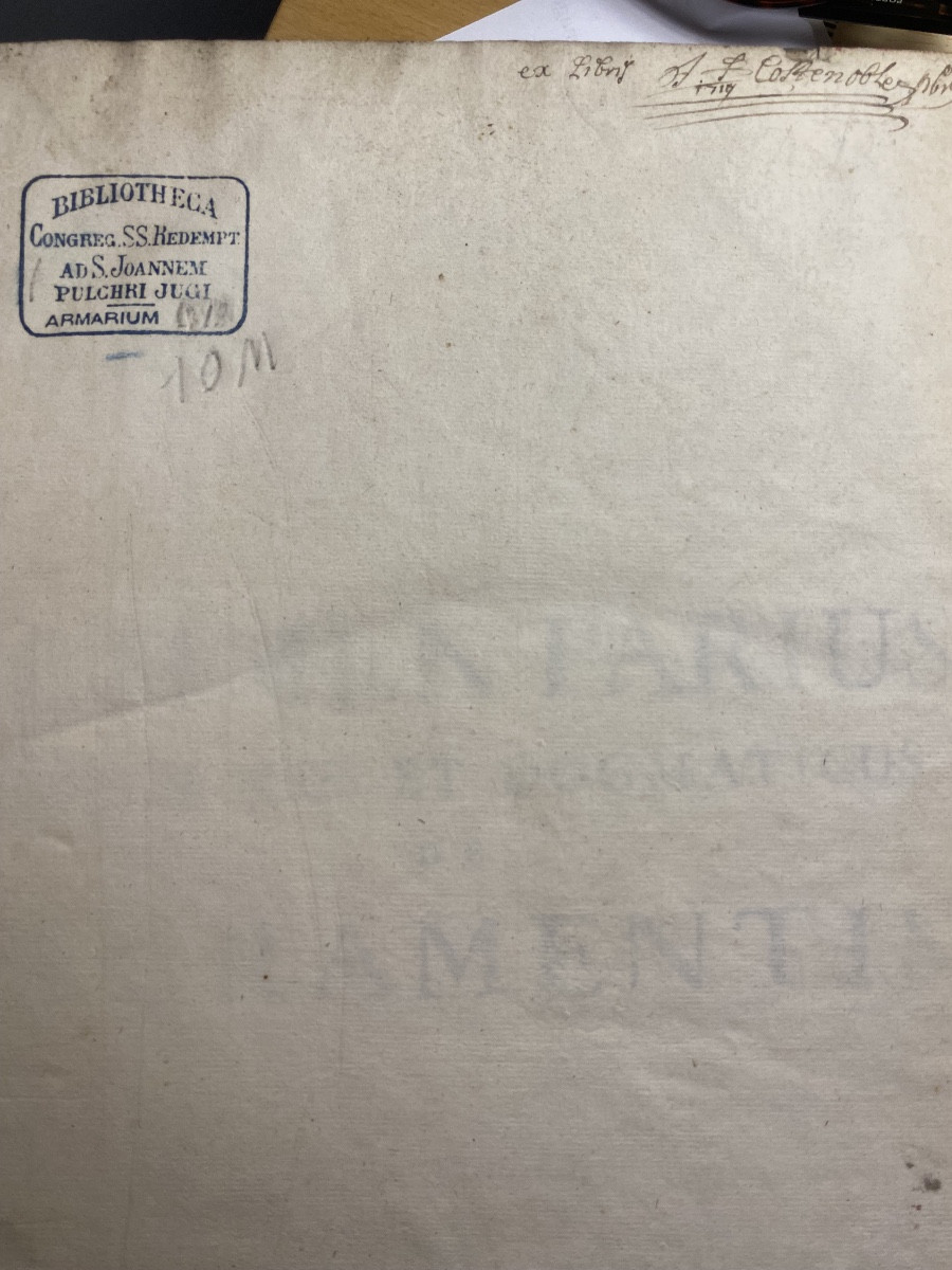 In folio, 1705 ,à Lyon :"Commentaires Historiques et Dogmatiques sur les Sacrements ",G. Juenin-photo-1