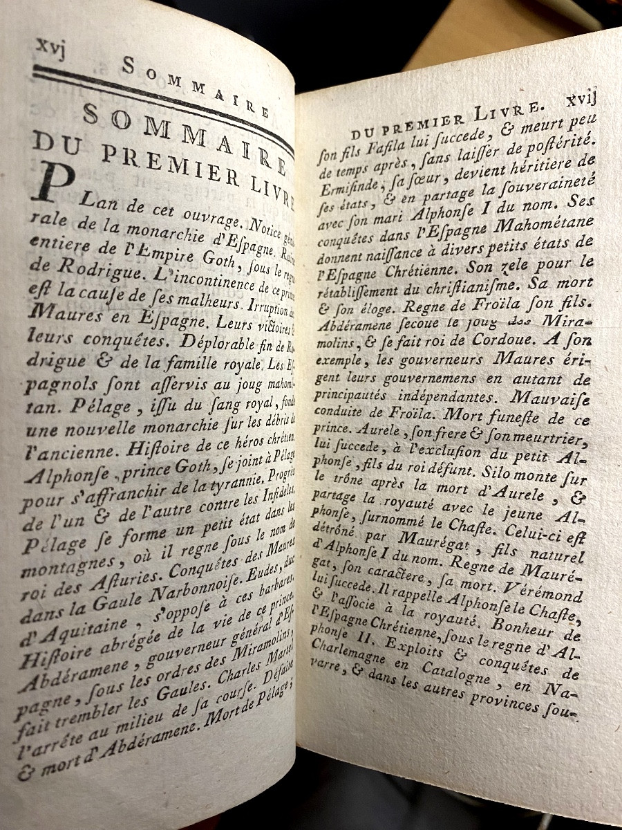 3 beaux volumes In12 :" Histoire des Révolutions d'Espagne", par le Père d'Orléans . Paris 1787-photo-3
