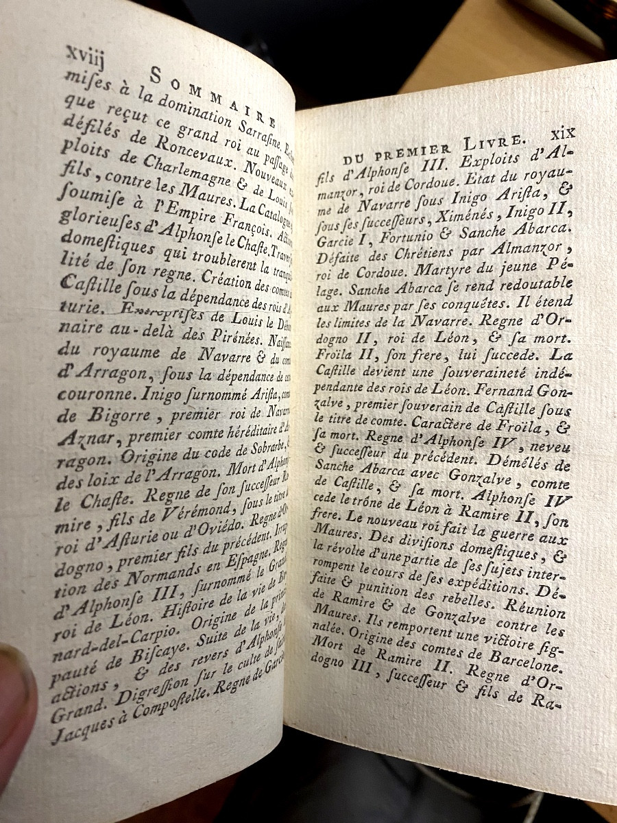3 beaux volumes In12 :" Histoire des Révolutions d'Espagne", par le Père d'Orléans . Paris 1787-photo-4