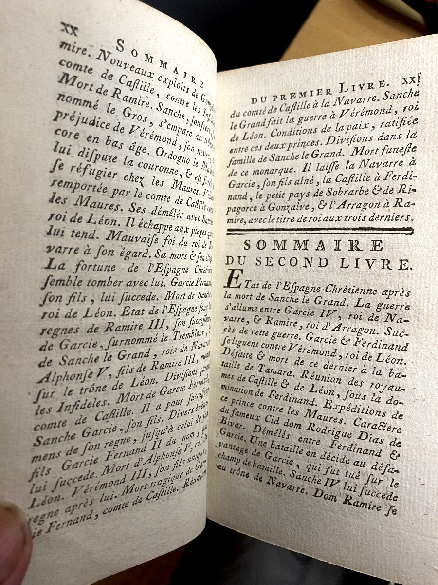 3 beaux volumes In12 :" Histoire des Révolutions d'Espagne", par le Père d'Orléans . Paris 1787-photo-5