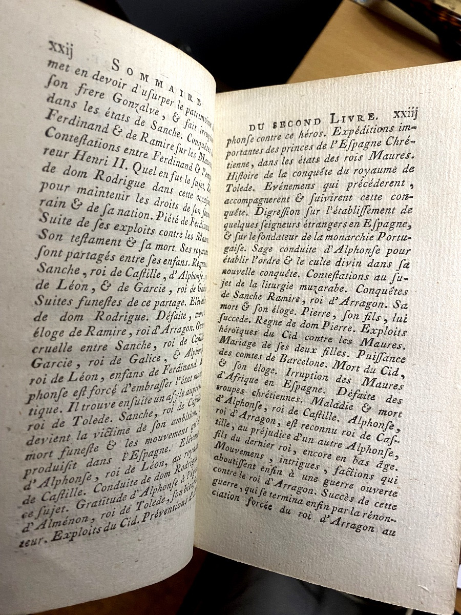 3 beaux volumes In12 :" Histoire des Révolutions d'Espagne", par le Père d'Orléans . Paris 1787-photo-6