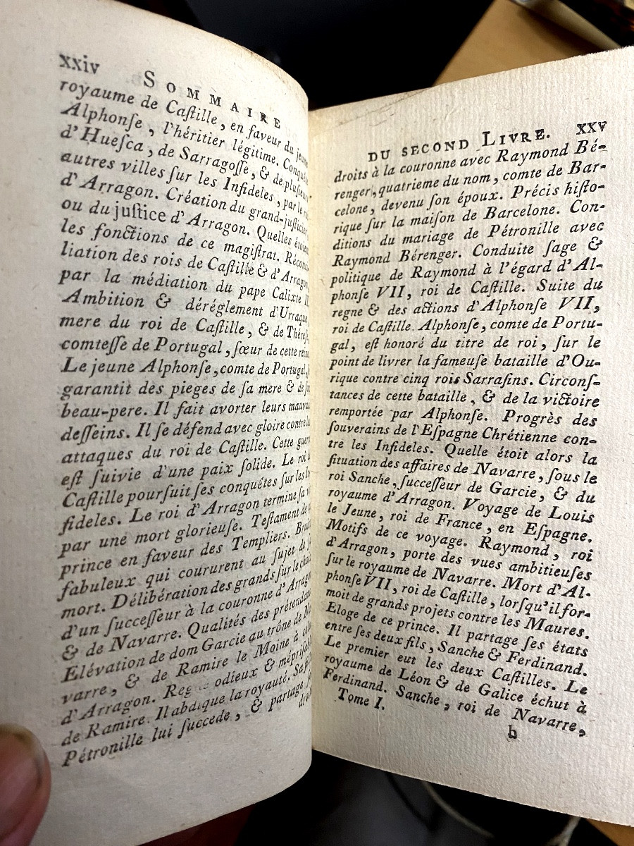 3 beaux volumes In12 :" Histoire des Révolutions d'Espagne", par le Père d'Orléans . Paris 1787-photo-7