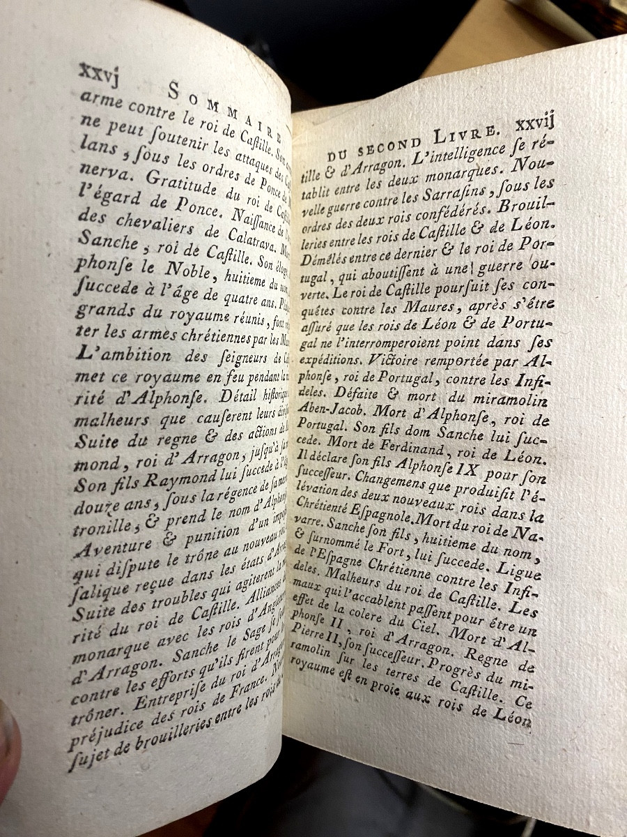 3 beaux volumes In12 :" Histoire des Révolutions d'Espagne", par le Père d'Orléans . Paris 1787-photo-8