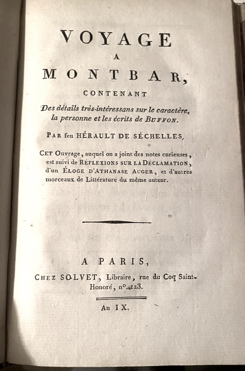 Voyage a Montbar contenant des détails très-intéressants sur Buffon. Par feu H. de Séchelle  IX-photo-3