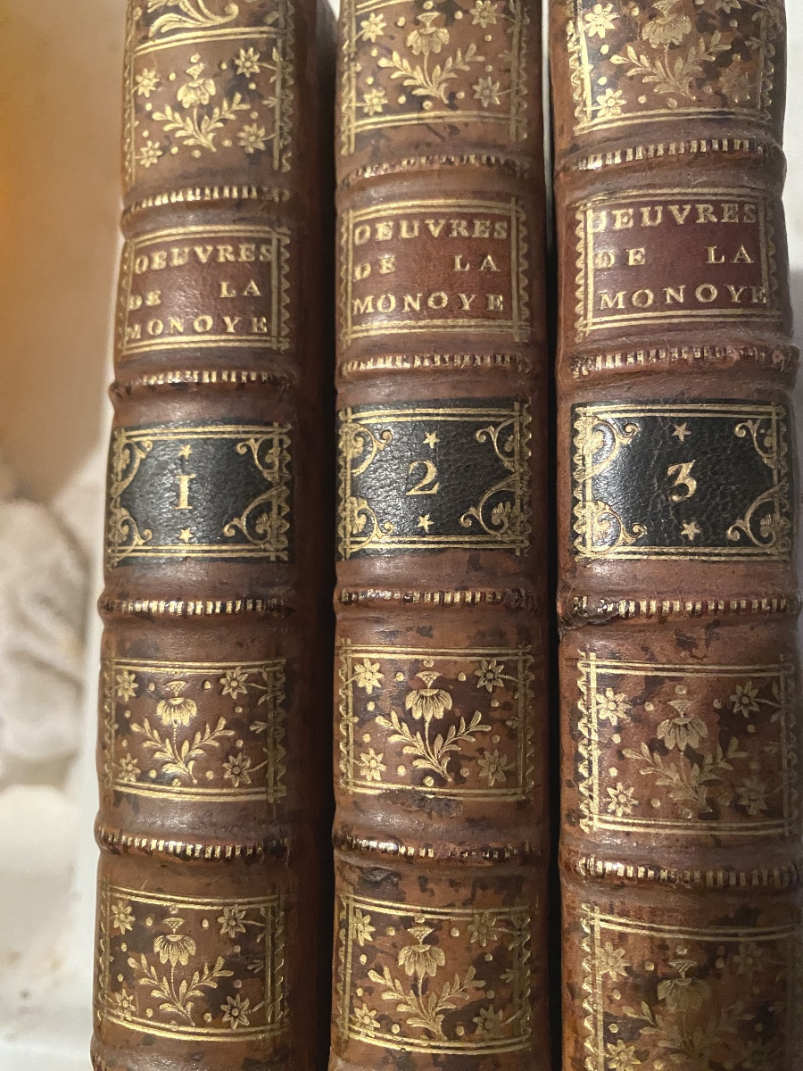 3 Vol In 8. "Oeuvres Choisies de feu Monsieur De La Monnoye" de l'Académie Française. à La Haye-photo-2