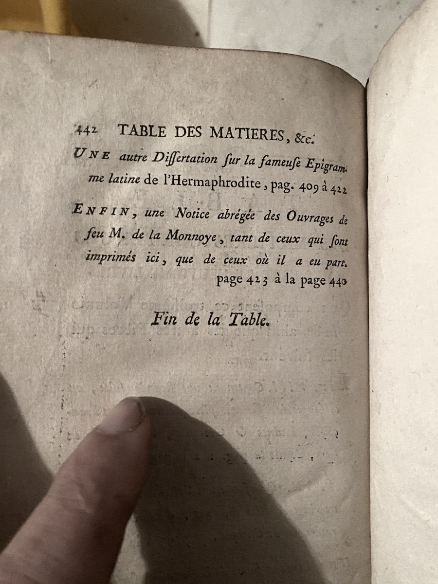 3 Vol In 8. "Oeuvres Choisies de feu Monsieur De La Monnoye" de l'Académie Française. à La Haye-photo-8