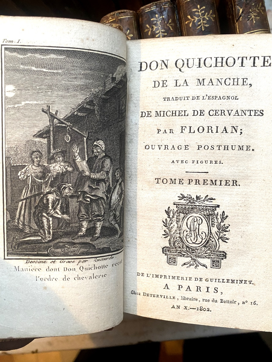 A Fine Complete Set Of Florian's Works In 21 Volumes, 16mo. Published In Paris, Year VII, By A Private Illustrated Edition.-photo-5