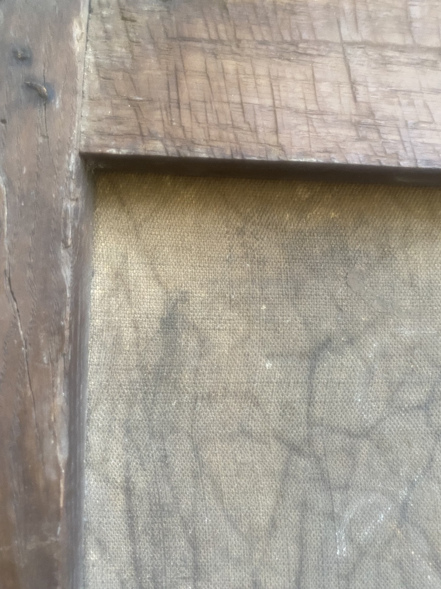 Beau portrait 18ème de Saint-François en Prière aux stigmates huile sur toile châssis d'origine-photo-3