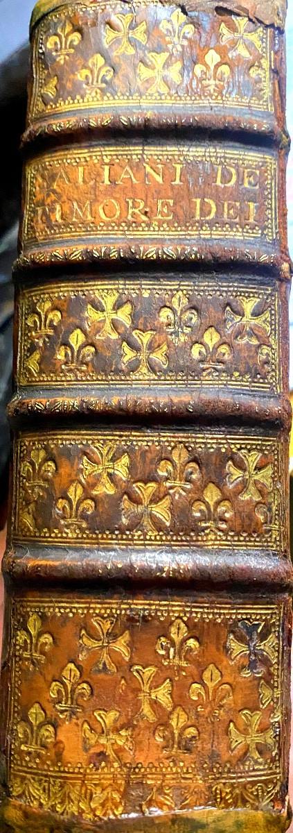 Binding With Fleur De Lys And Malthe Cross "de Timore Dei" - Jacques Salian-paris 1629-photo-4