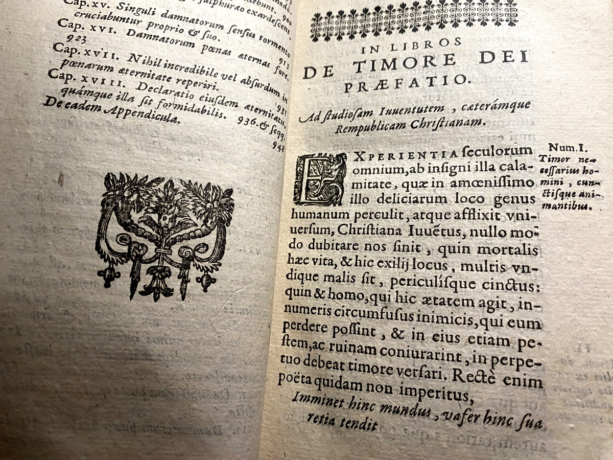 Binding With Fleur De Lys And Malthe Cross "de Timore Dei" - Jacques Salian-paris 1629-photo-8