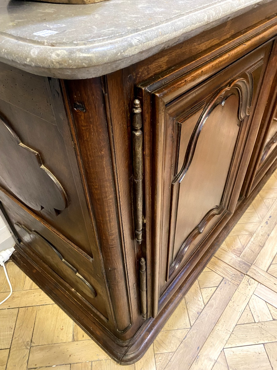 Rare Louis XIV Walnut Hunting Buffet From Lyon On A Saint-julien Stone Plinth And Top 17-photo-2