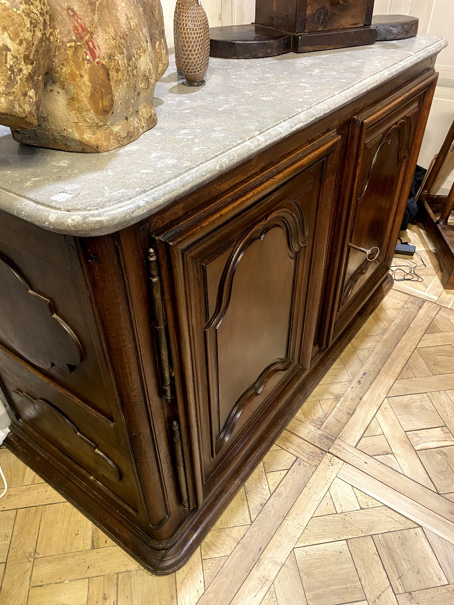 Rare Louis XIV Walnut Hunting Buffet From Lyon On A Saint-julien Stone Plinth And Top 17-photo-4