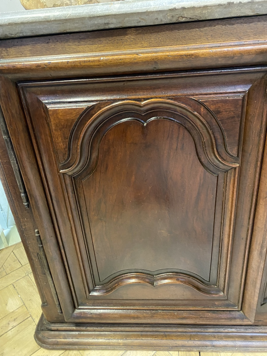 Rare Louis XIV Walnut Hunting Buffet From Lyon On A Saint-julien Stone Plinth And Top 17-photo-2