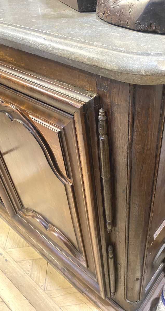 Rare Louis XIV Walnut Hunting Buffet From Lyon On A Saint-julien Stone Plinth And Top 17-photo-3