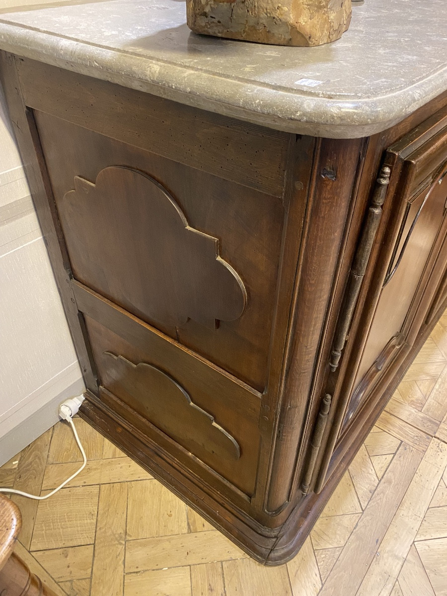 Rare Louis XIV Walnut Hunting Buffet From Lyon On A Saint-julien Stone Plinth And Top 17-photo-4