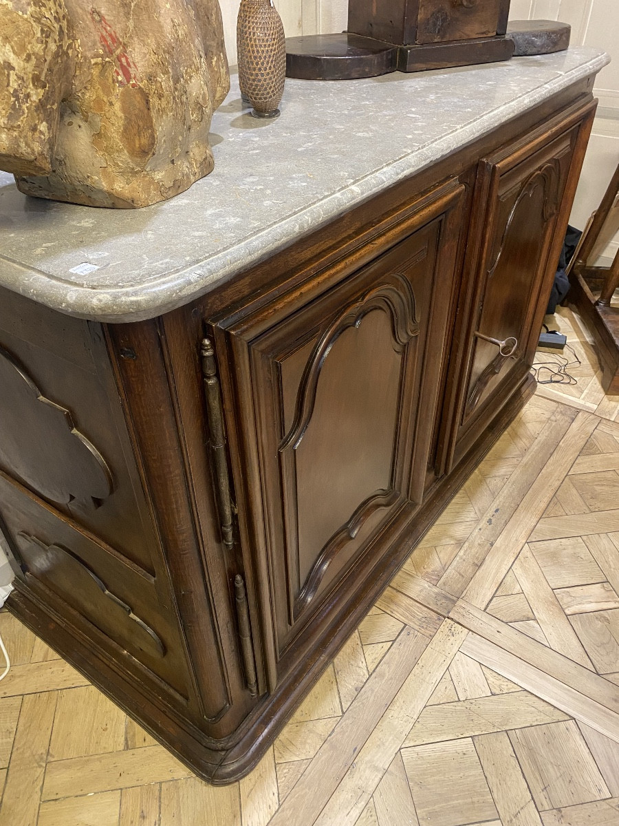 Rare Louis XIV Walnut Hunting Buffet From Lyon On A Saint-julien Stone Plinth And Top 17-photo-6