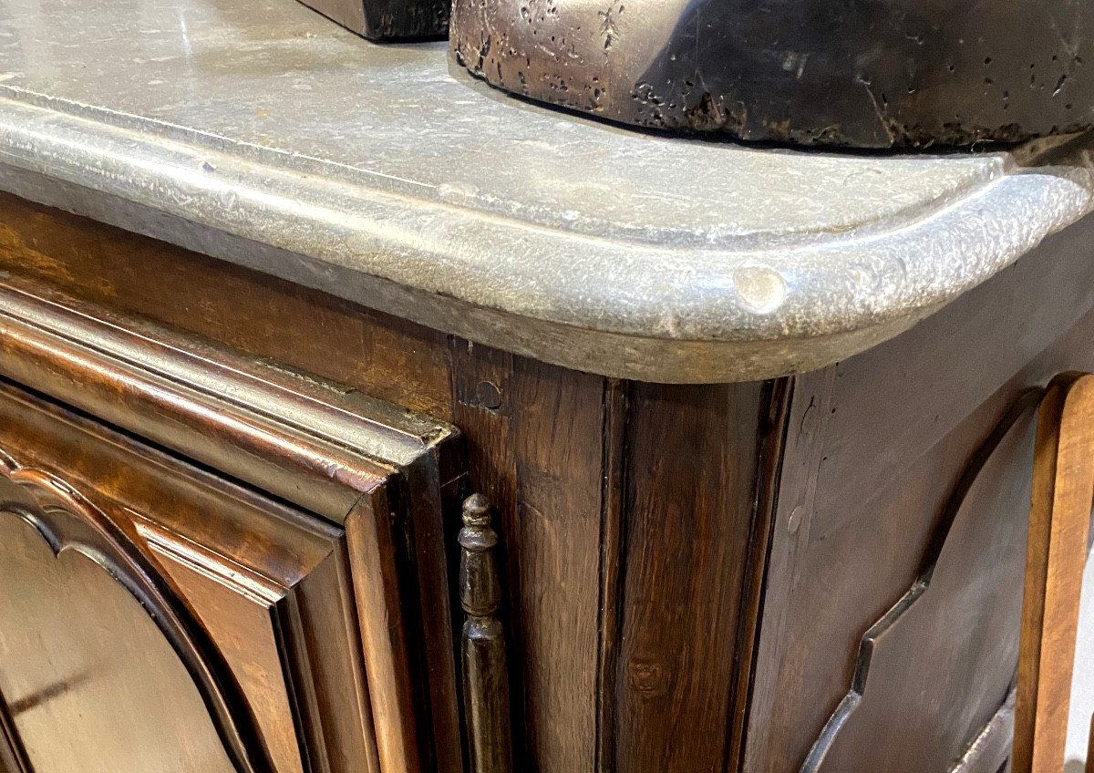 Rare Louis XIV Walnut Hunting Buffet From Lyon On A Saint-julien Stone Plinth And Top 17-photo-8