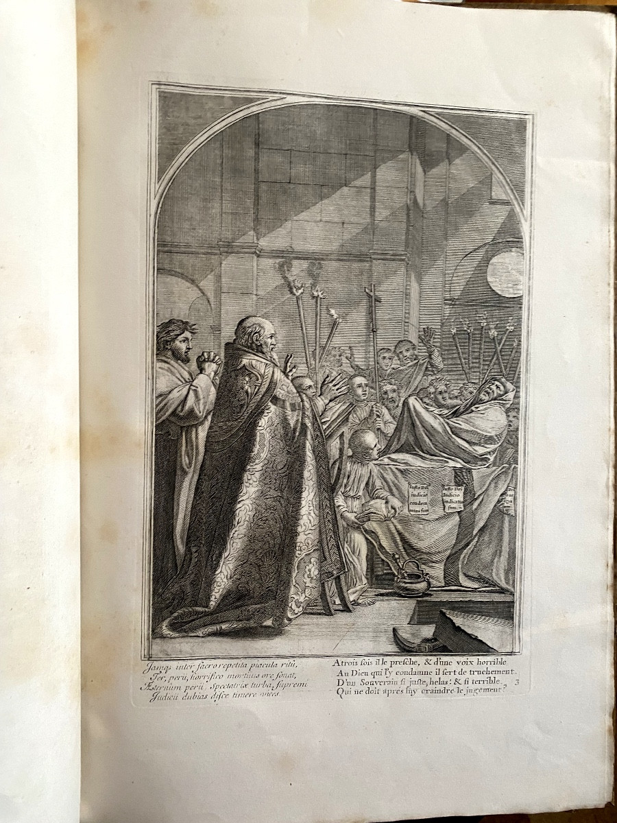  Engraved Artwork After Eustache Le Sueur: "the Life Of St. Bruno" Folio By Chavuau, 18th Century-photo-2
