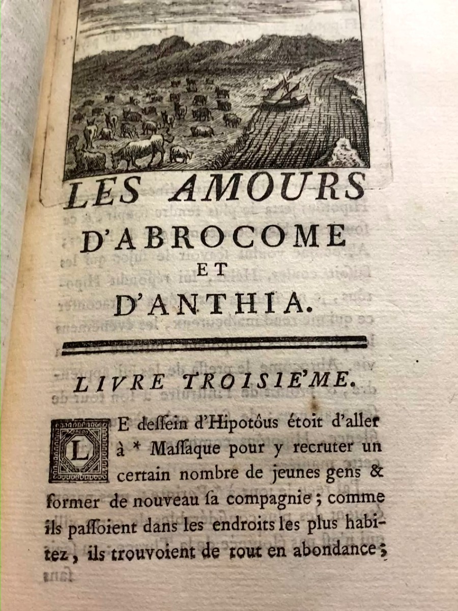 Beautifully Illustrated, Catalogued Louis XV Period Book; "the Loves Of Abrocome And Anthia" Translated By Jb Jourdan -photo-5