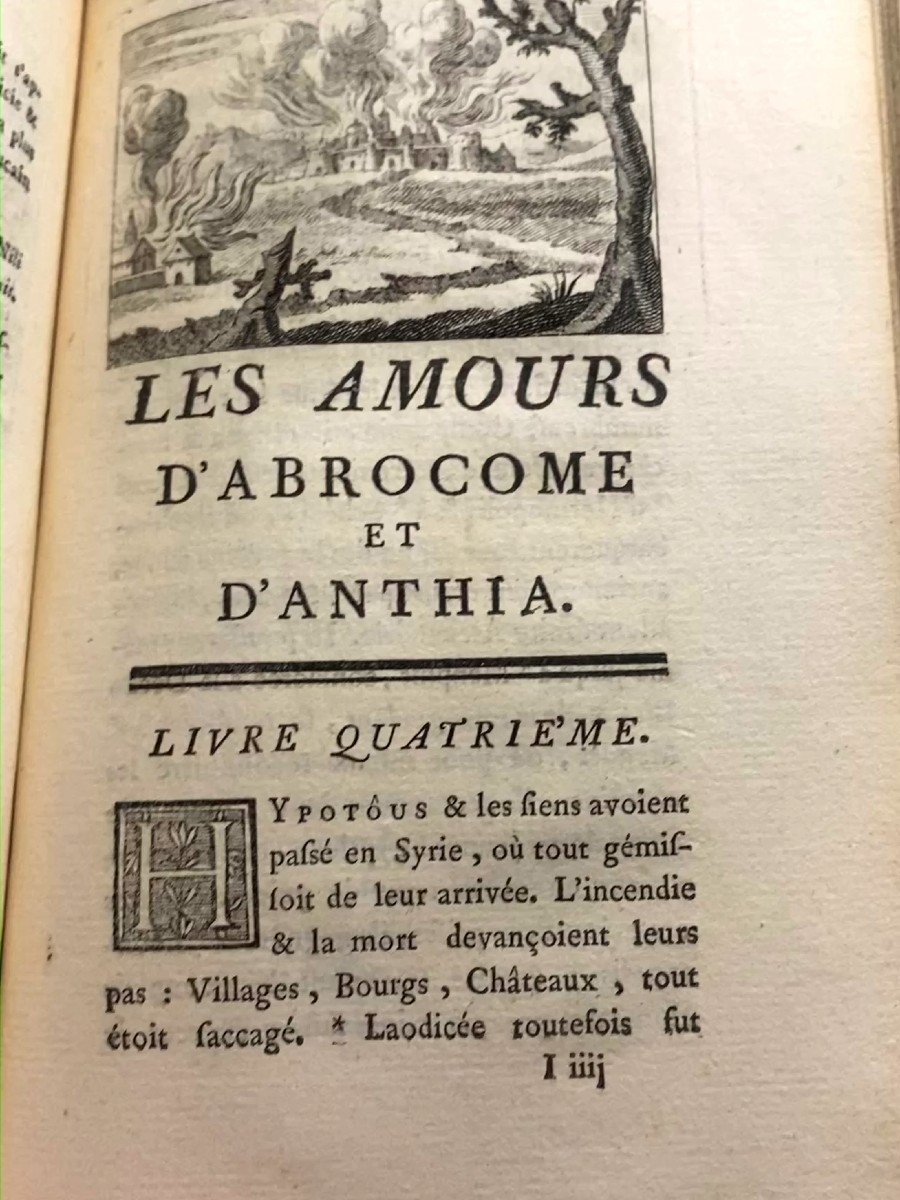 Beautifully Illustrated, Catalogued Louis XV Period Book; "the Loves Of Abrocome And Anthia" Translated By Jb Jourdan -photo-6