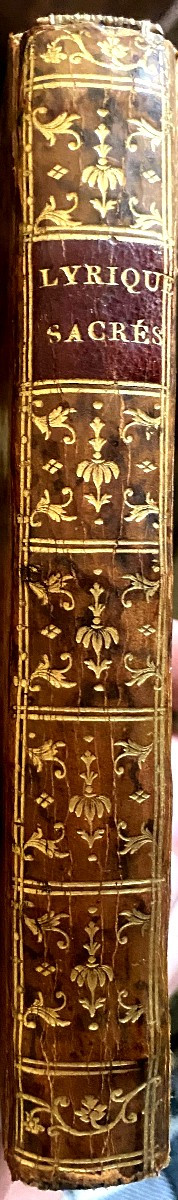 Book With The "arms Of Jouffroy De Gonsans": In 16: "the Sacred Lyric Poems", A Orléans. 1774.-photo-3