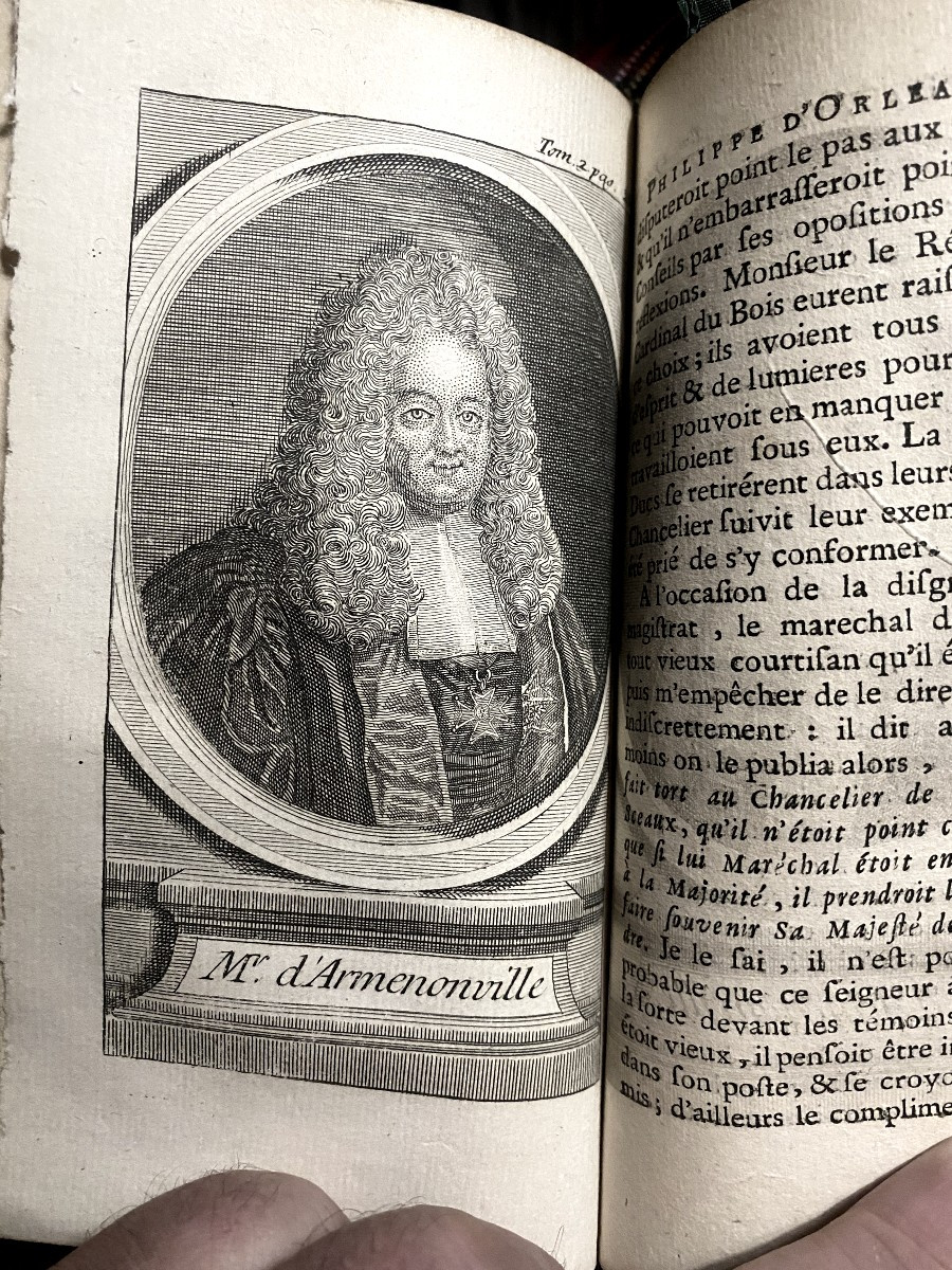 Beautiful History Of The "life Of The Duke Of Orléans", Regent Of The Kingdom In 2 Vols. In 12, Illustrated. 1737.-photo-5