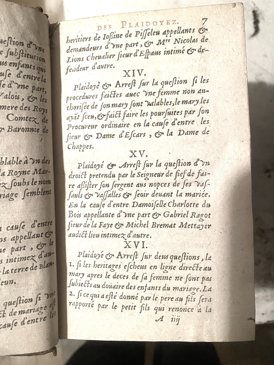 Rare Set Of Three-volume Pleadings By Louis Servin, Dating From The Reign Of Henry Iv.-photo-6