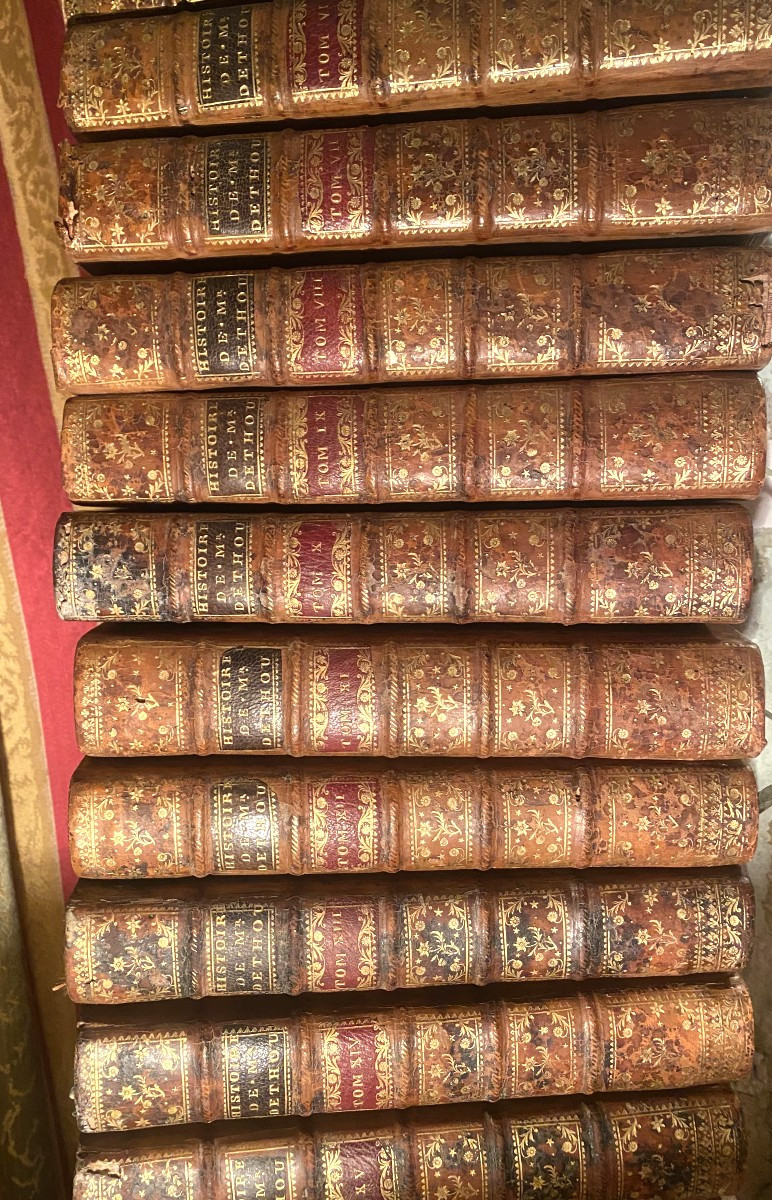 16 Volumes In Quarto, "universal History Of Jacques-auguste De Thou", London 1734, From 1543 To 1607-photo-2